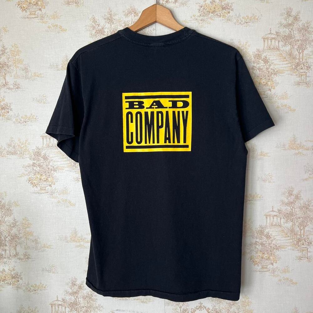 Vtg 90s 1993 Bad Company Here Comes Trouble Tour Rock Biker T-Shirt L - Picture 6 of 8